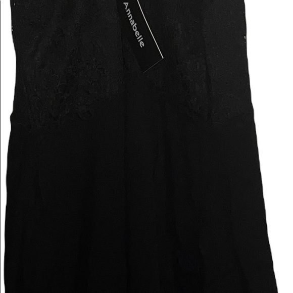 Annabelle Black Baby Doll Dress Sheer Bottom Criss Cross In Back Women’s Medium - Picture 11 of 14